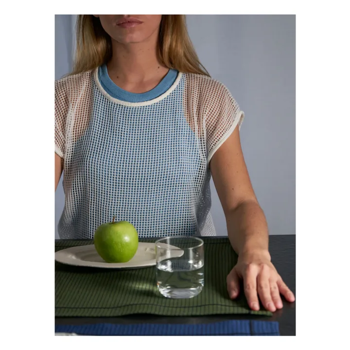 La cerise sur le gâteau Sets de table Léonie - Set de 2 | Vert mousse