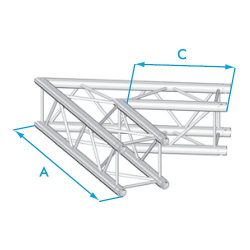 Prolyte X30V-C002 vierkant truss 60 graden hoek