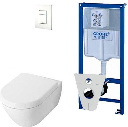 Villeroy Boch - Subway 2.0 - Toiletset - Wit - Softclose - Grohe Reservoir