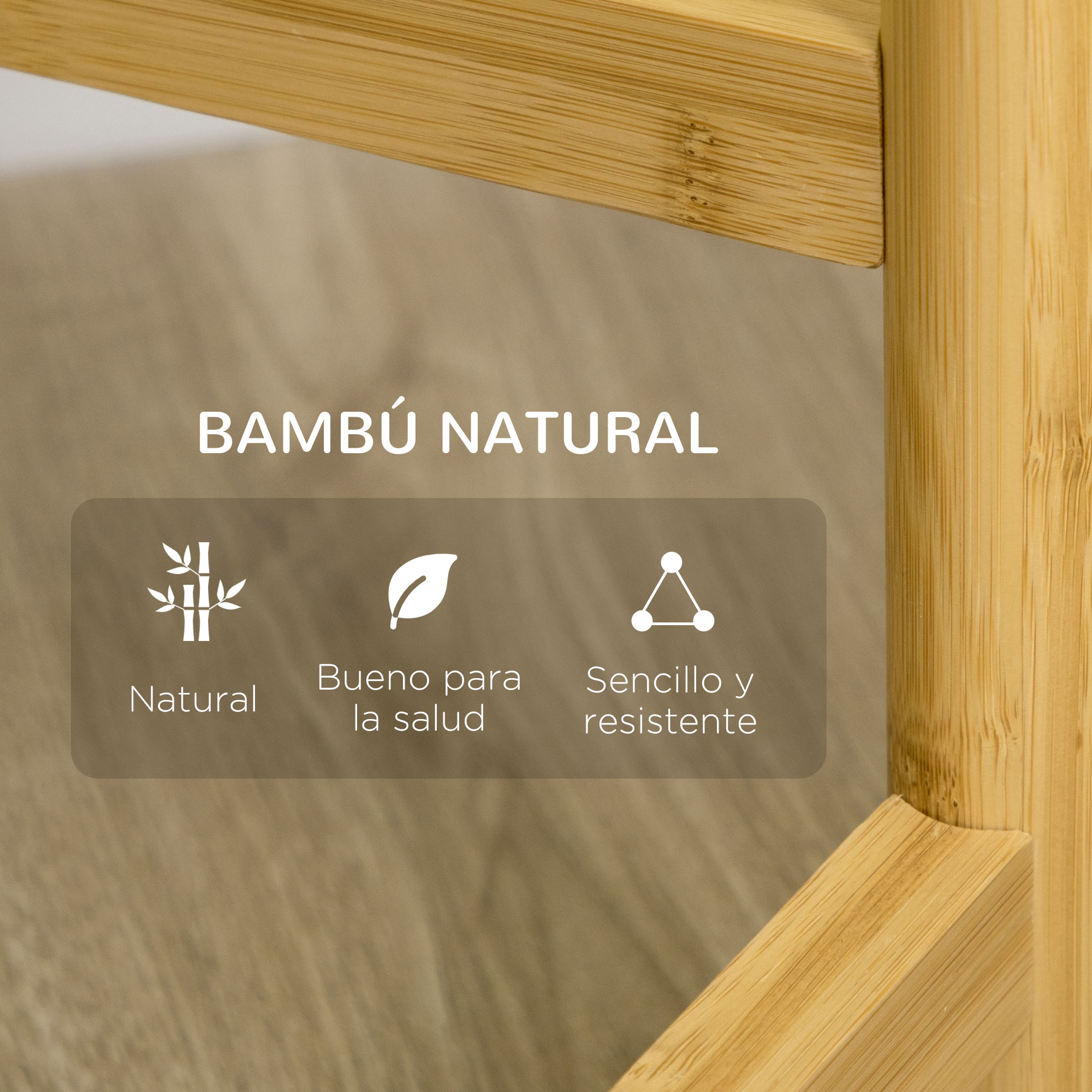 Suporte para plantas Outsunny Natural e Branco