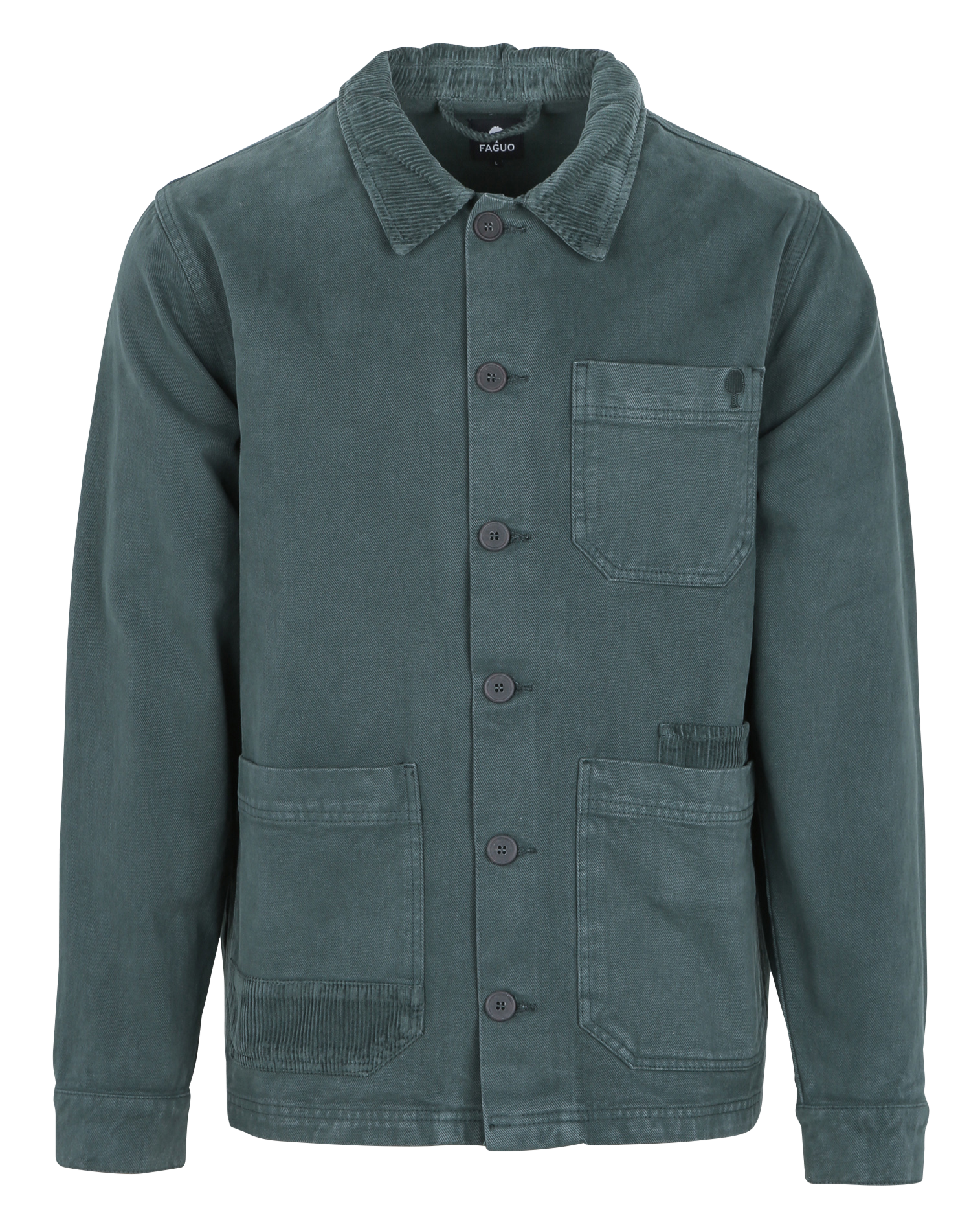 GAVRE - Veste col classique en coton | Vert