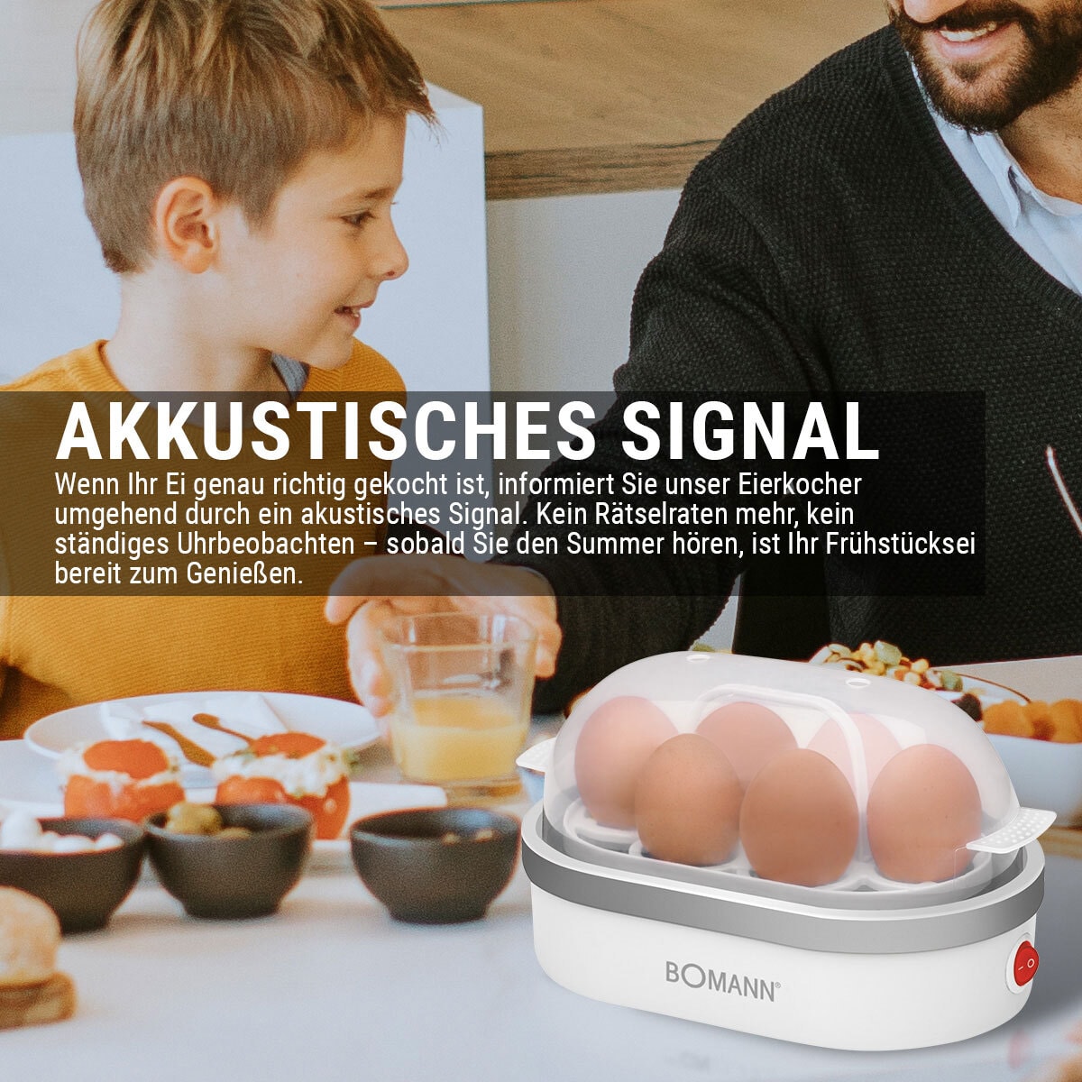 BOMANN Eierkocher EK 5022 CB Weiß 400 Watt