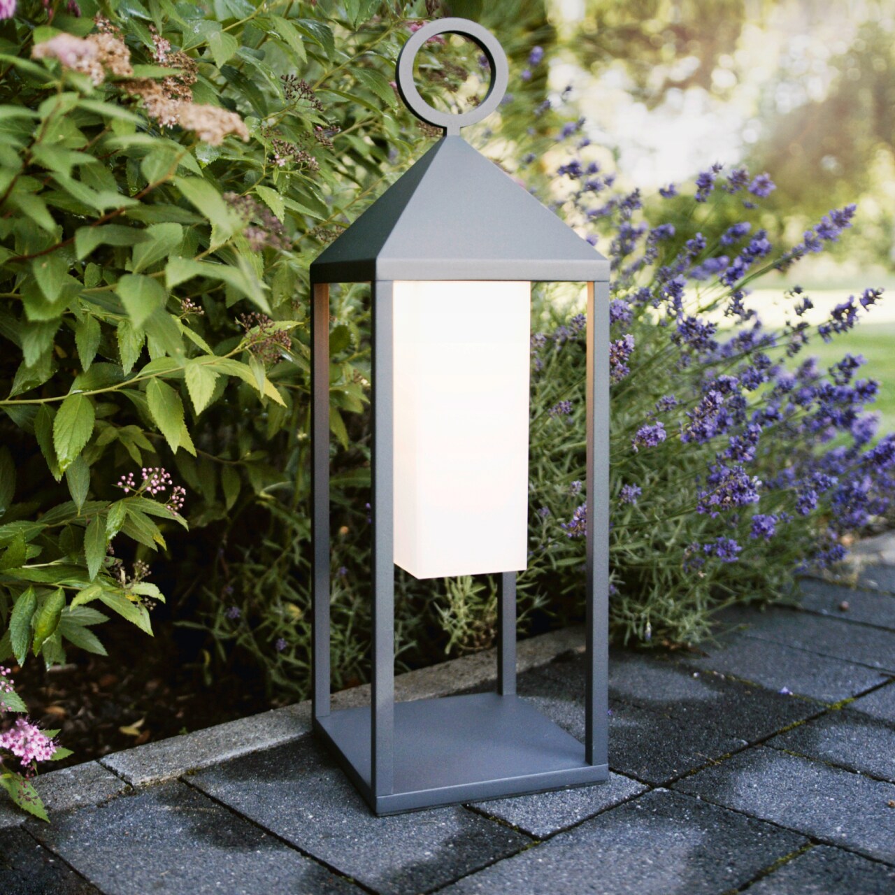 SIGOR Nuphare LED Akku Gartenleuchte Outdoor regenfest aufladbar 24h Leuchtdauer