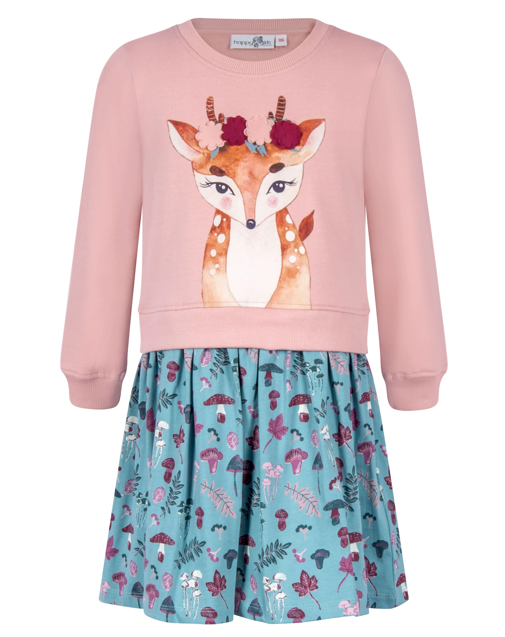 Langarmkleid REHKITZ in dusty rose