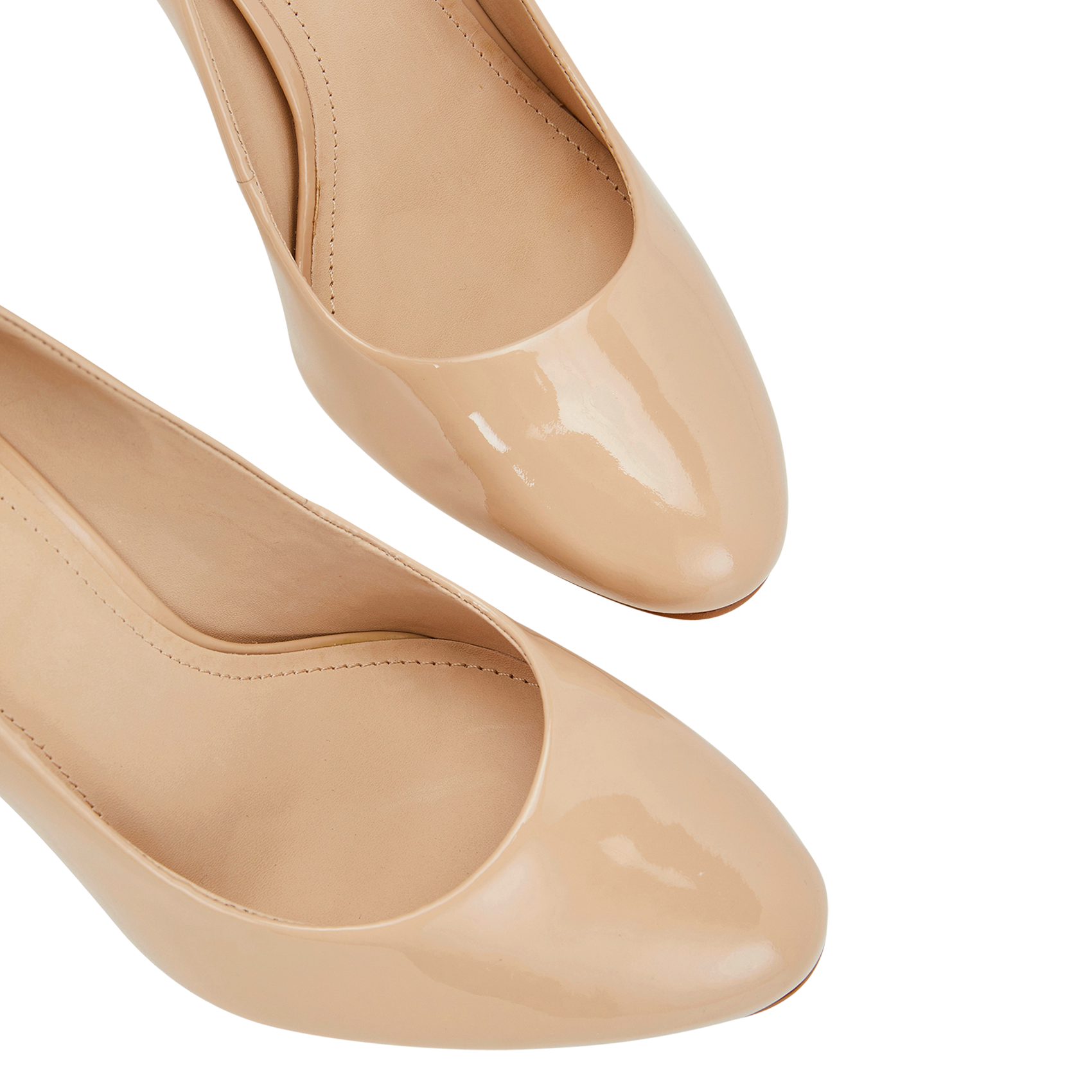 ZAINA - Escarpins en cuir verni | Beige