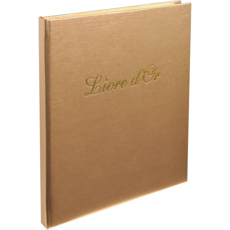 Livre d'or Balacron avec titre 140 pages blanches - 21x19 cm vertical - Couleurs assorties