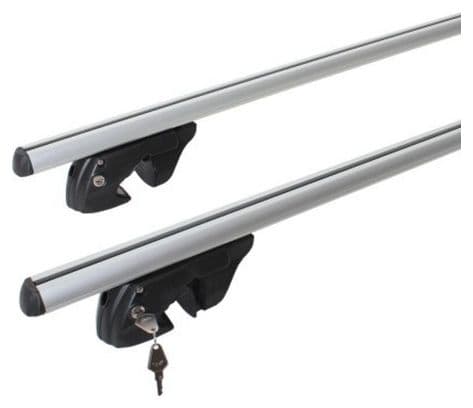 Barres de toit Menabo Sherman Alu 115 cm pour toit avec barres longitudinales