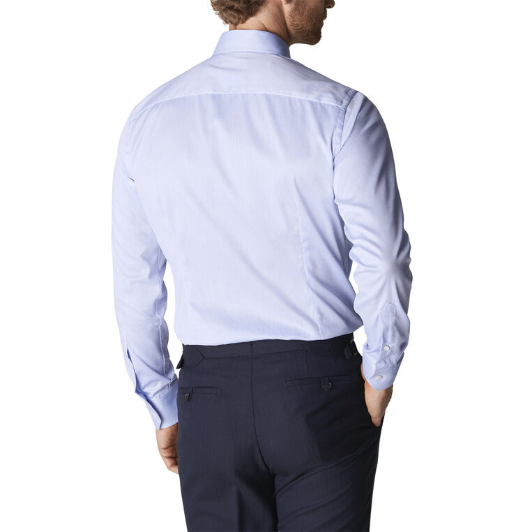 ETON Slim Fit Light Blue Signature Twill Shirt Lyseblå