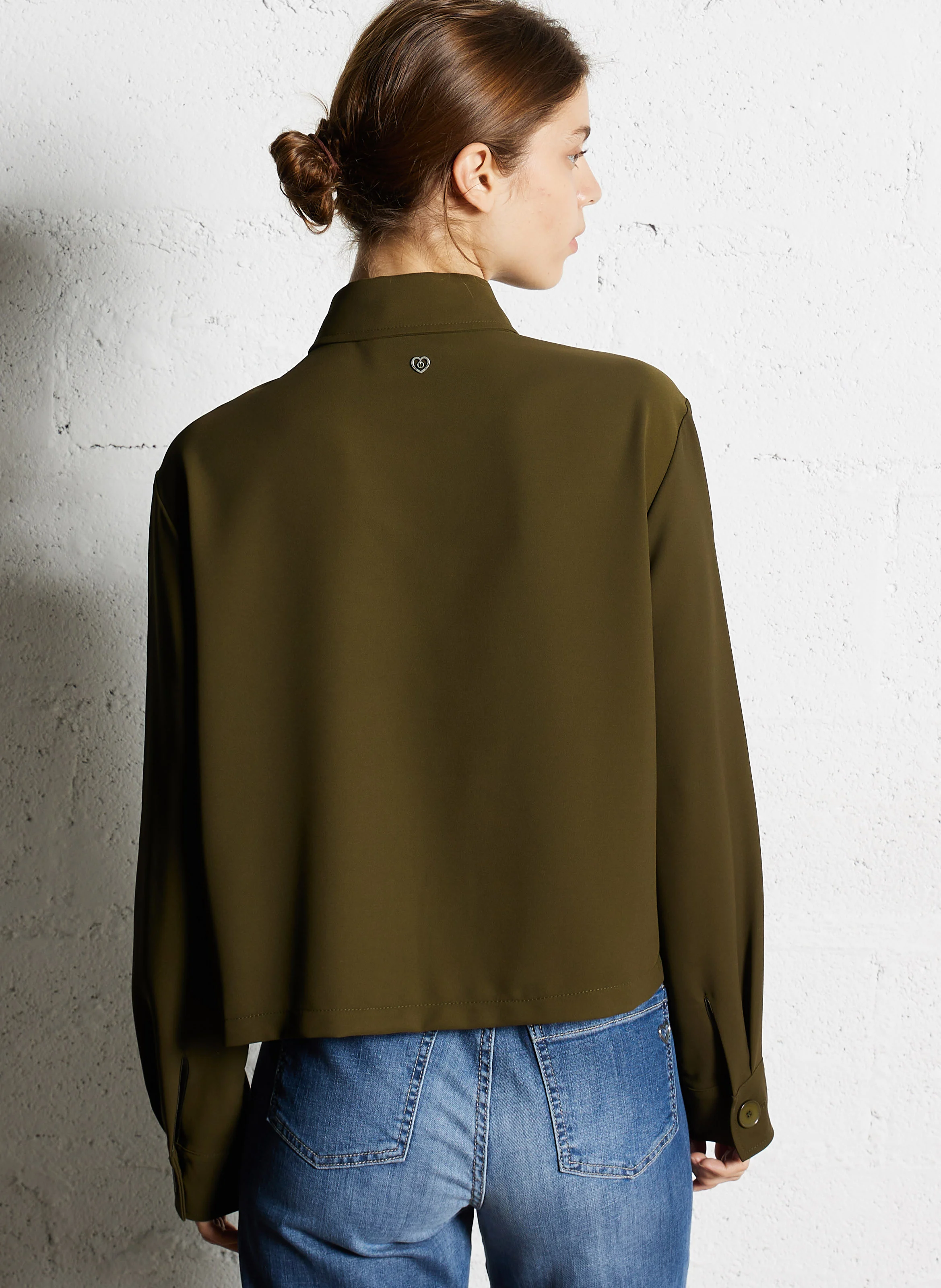 Chemise col classique ample | Vert