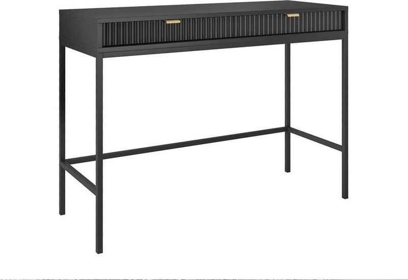 PASCAL MORABITO Sidetable met 2 lades - Zwart - LIOUBA - van Pascal Morabito L 104 cm x H 78 cm x D 50 cm