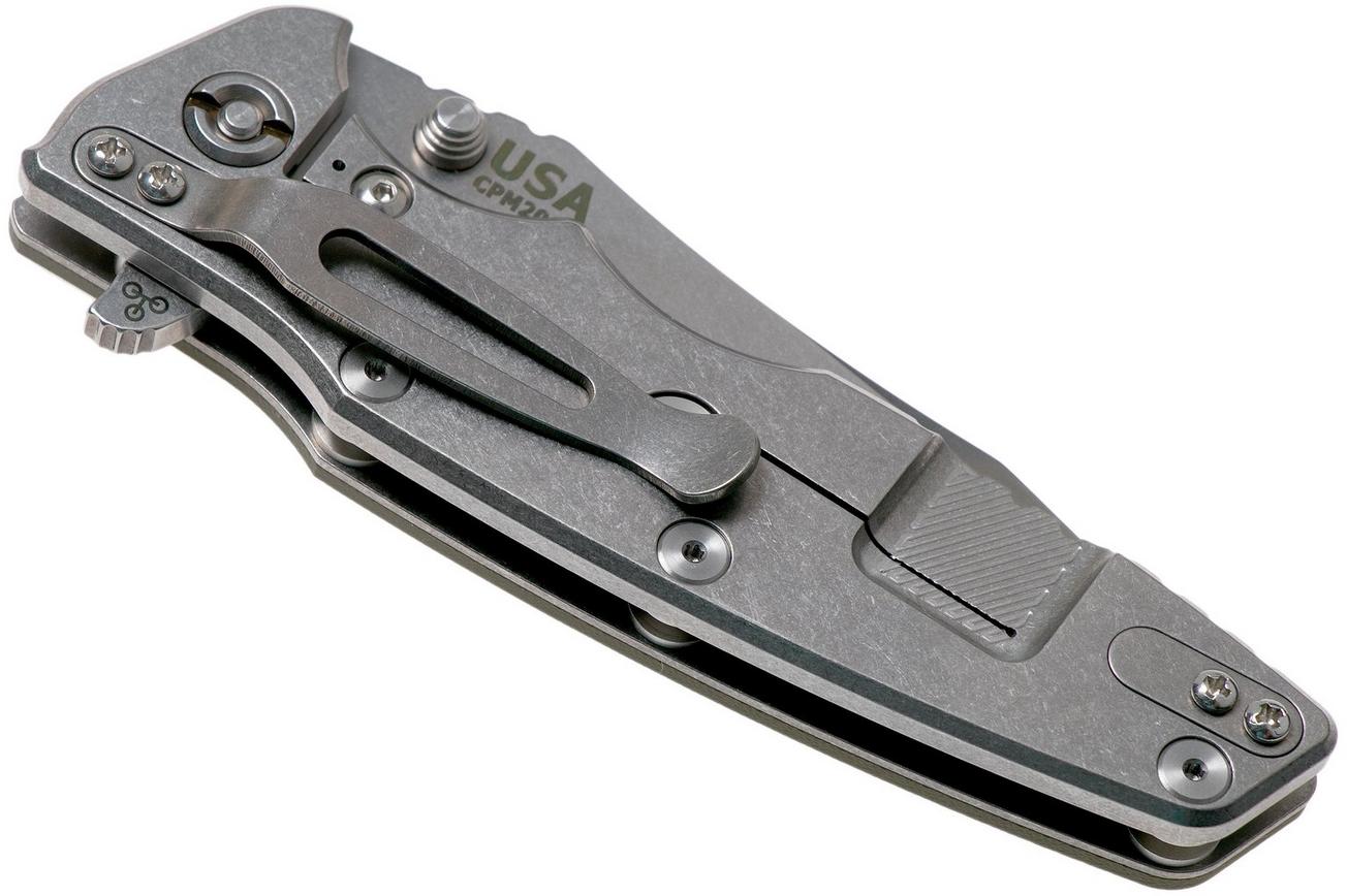 Rick Hinderer Eklipse 3.5” Tanto, CPM 20CV Stonewashed, OD Green G10 zakmes