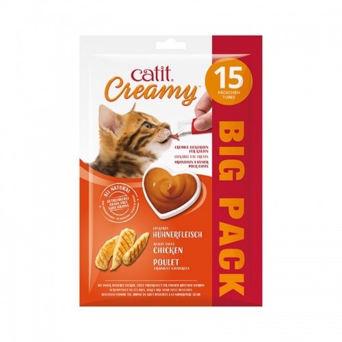 Palitos cremosos de frango Catit para gatos