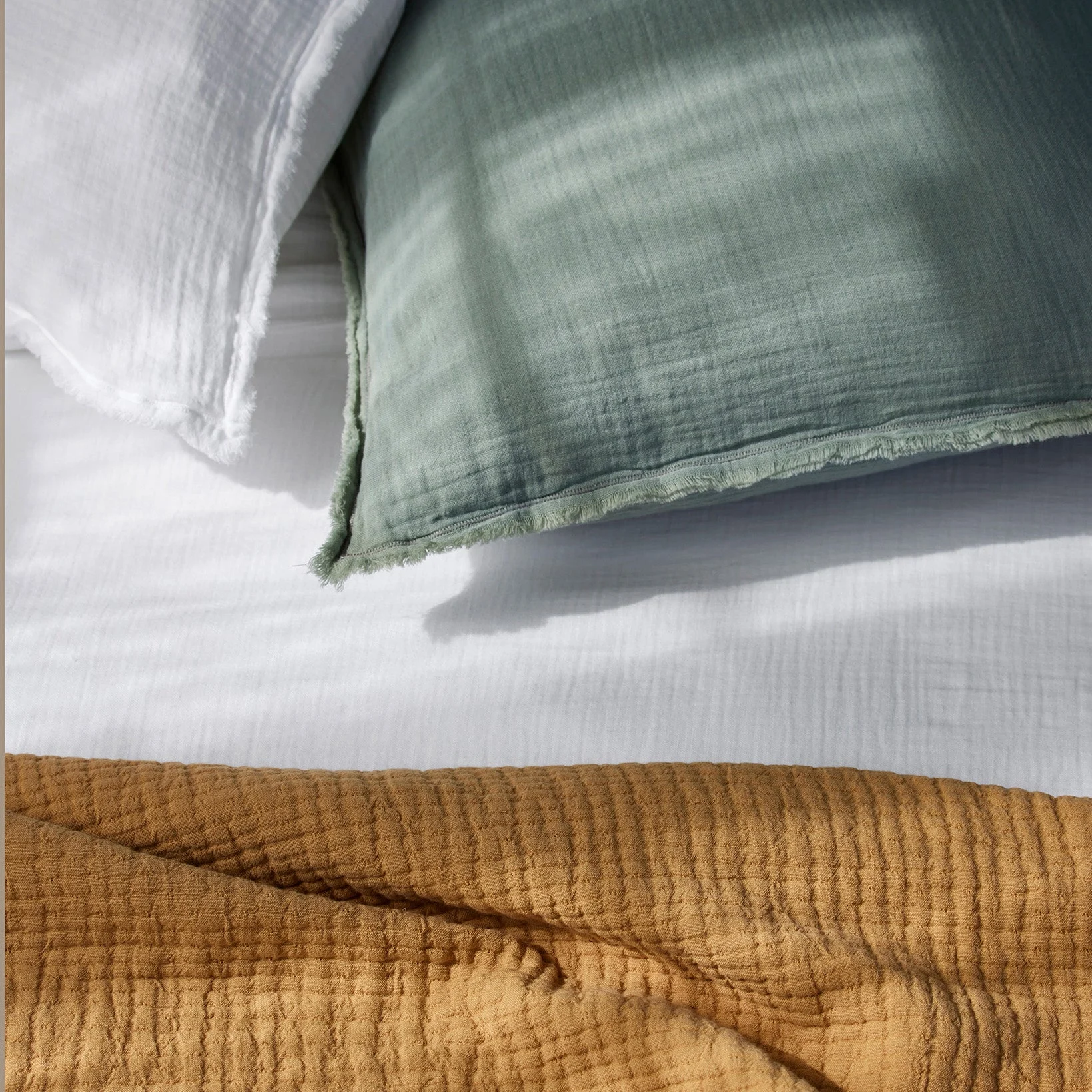 LOU - Lot de 2 taies d'oreiller | Vert
