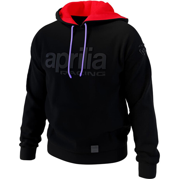 Ixon - Sweat à capuche Travel Line Aprilia 24 Noir / Rouge