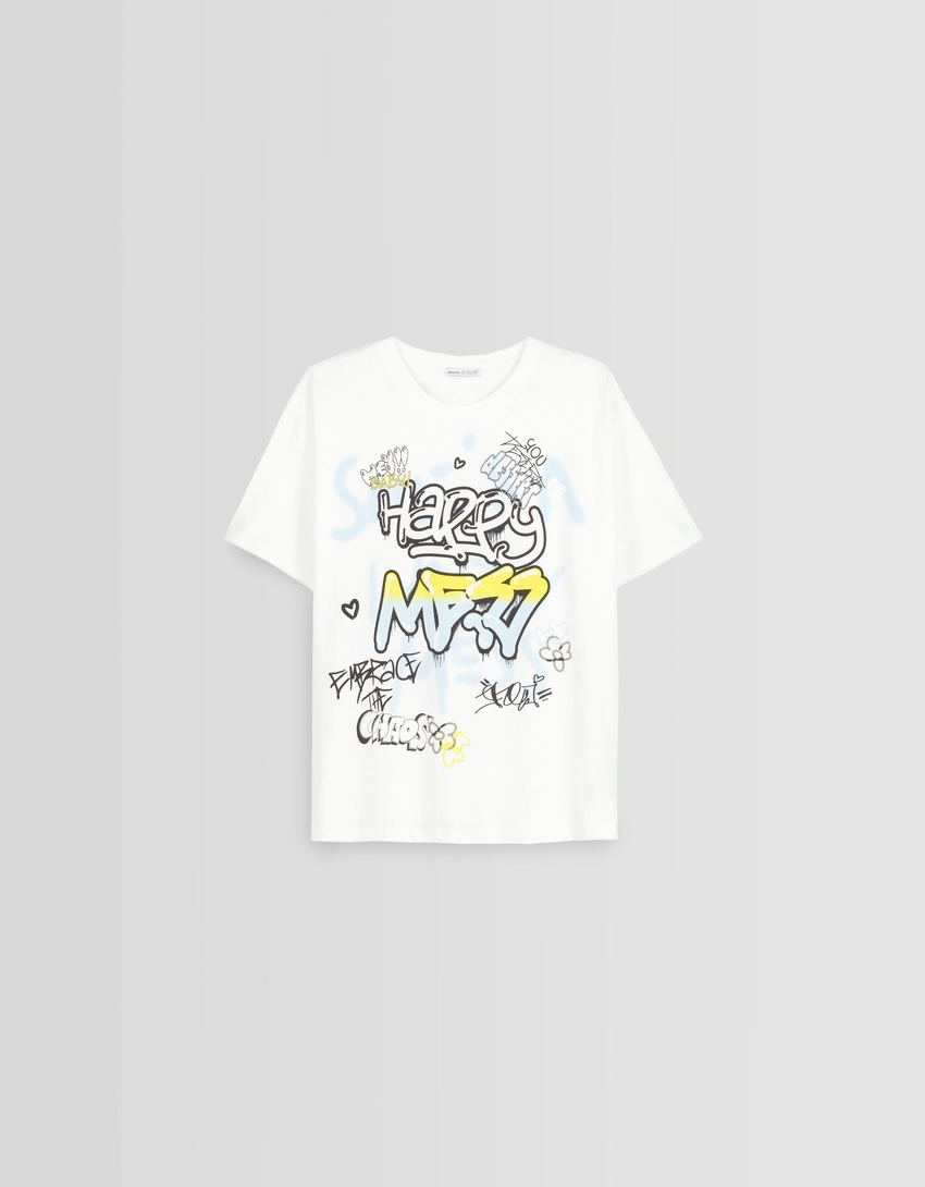 Camiseta de manga curta com estampa
