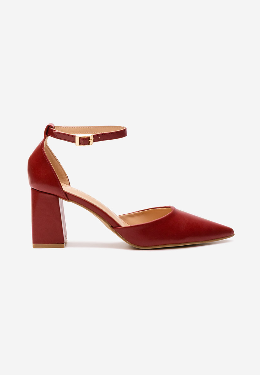 Chaussures à talon épais rouges Nedelia