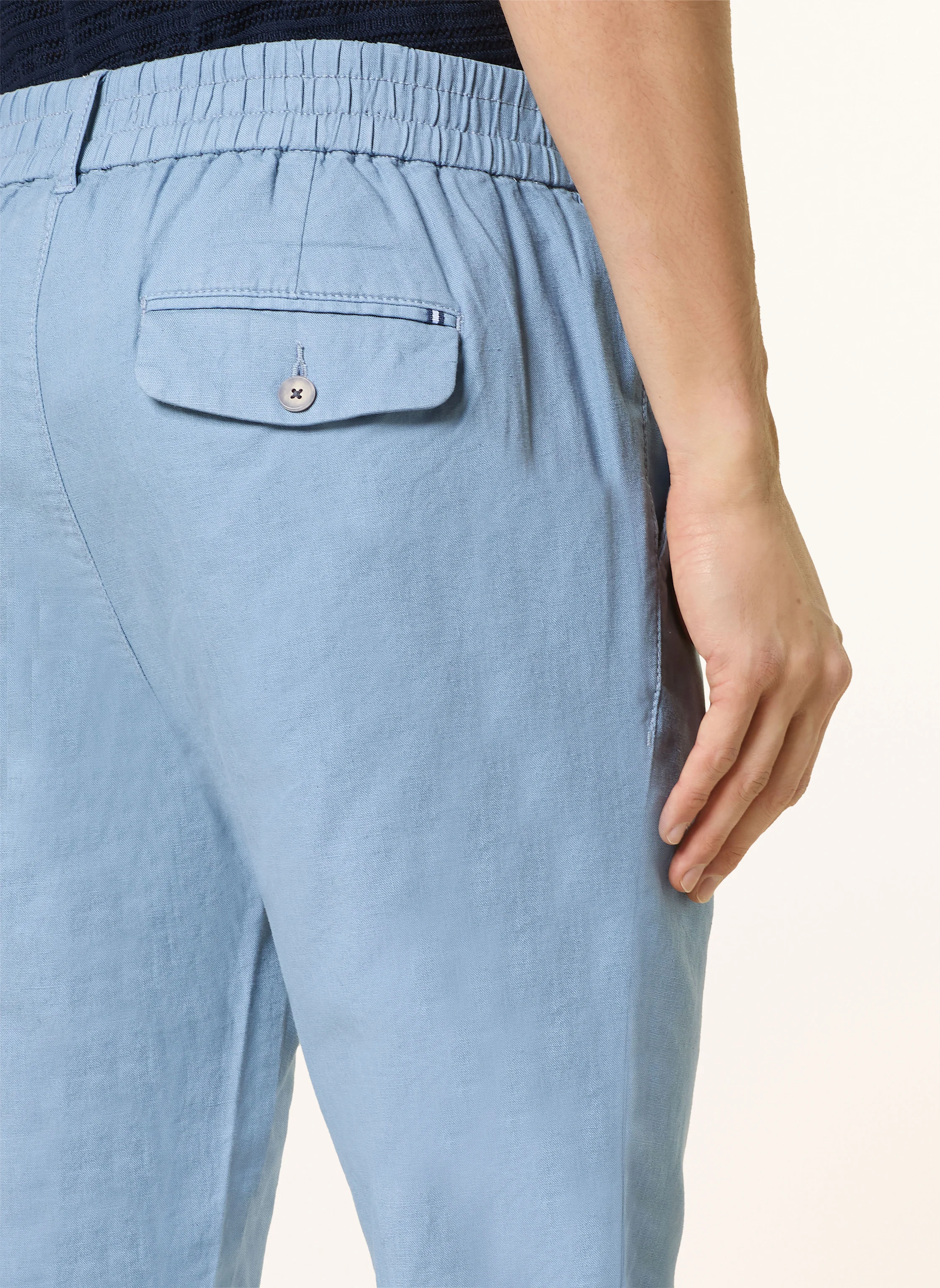 STROKESMAN'S Chino Extra Slim Fit mit Leinen