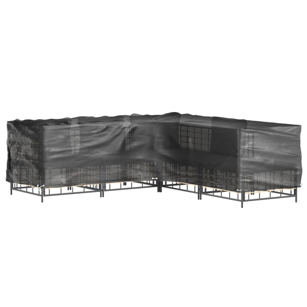 Housses de salon de jardin en forme de l 2 pcs 12 œillets