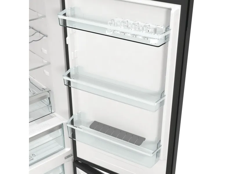 Gorenje NRK6192ABK4 - Køleskab/fryser - bund-fryser - bredde: 60 cm - dybde: 59.2 cm - højde: 185 cm - 300 liter - Klasse E - sort