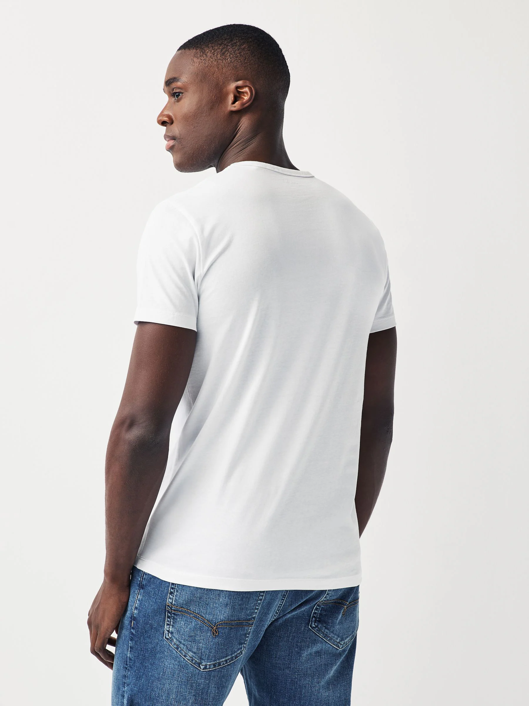 Zwart/gemêleerd grijs/wit/marineblauwe - Slim Fit - Set van 5 100% katoenen T-shirts met laagjes