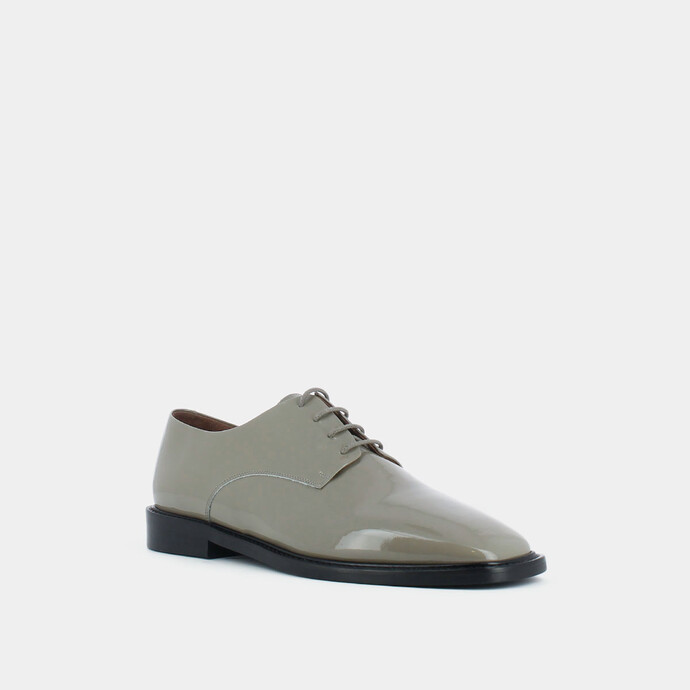 Derbies  en cuir vernis gris