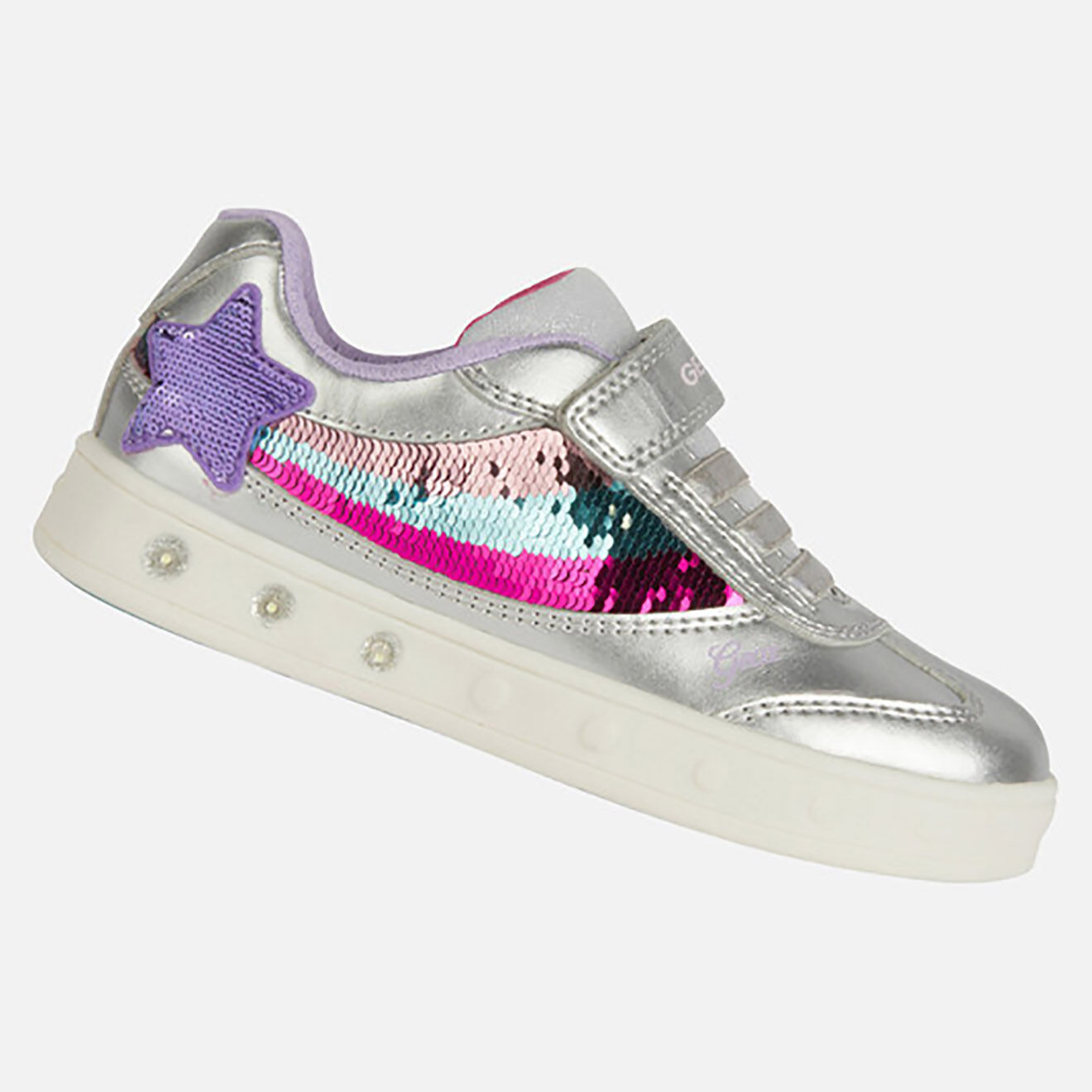 Geox Baskets Skylin argenté/multicolore