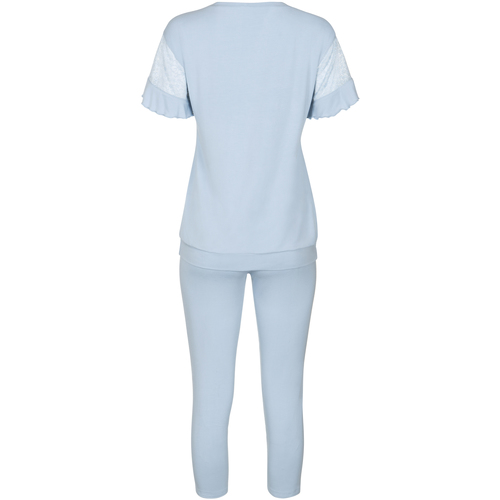 Lisca - Pijama interior leggings top mangas cortas SmoothCheek Azul