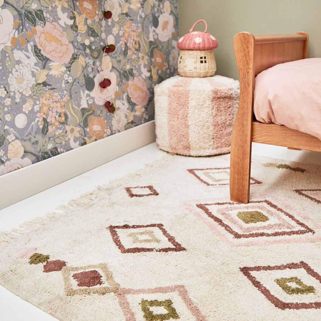 Tapis petit vloerkleed liz pink aubergine