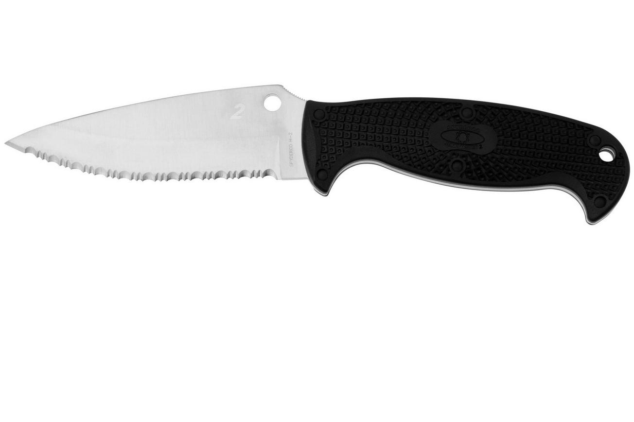 Spyderco Jumpmaster 2.0 H2 FB24SBK2 serrated, vaststaand mes
