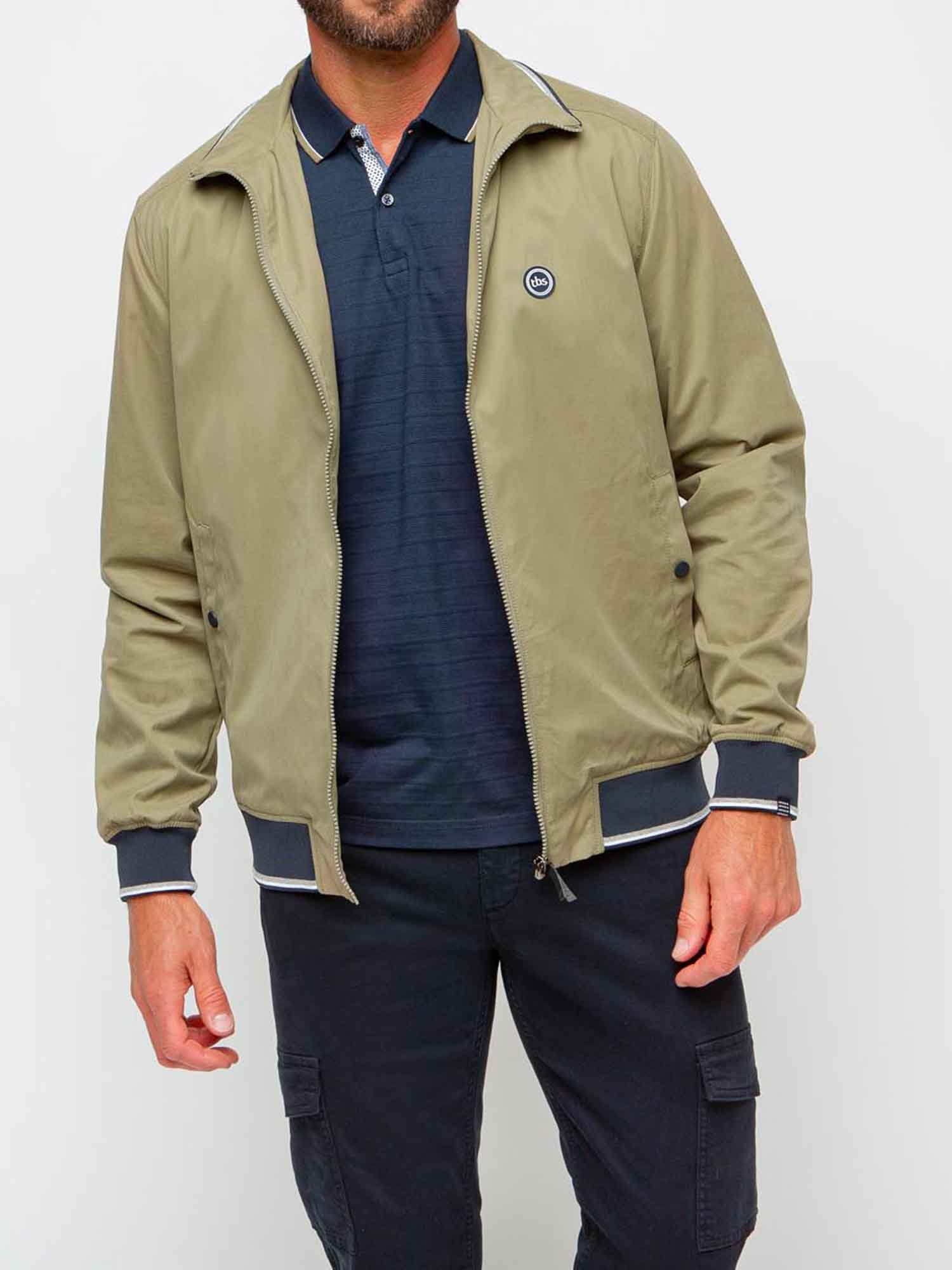 Blouson Homme Zippé Avec Poches Lichen