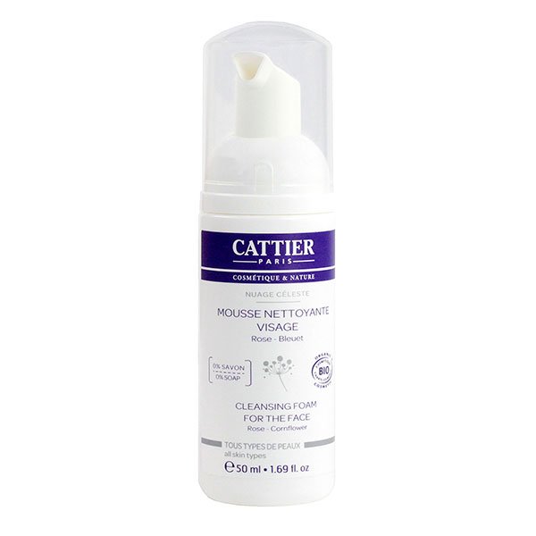 Mousse nettoyante nuage céleste sans savon 50ml format voyage