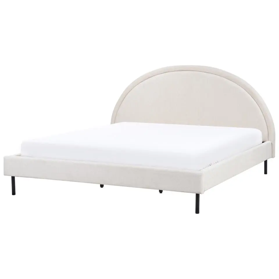 MARGUT - Bed - Lichtbeige - 180 x 200 cm - Polyester