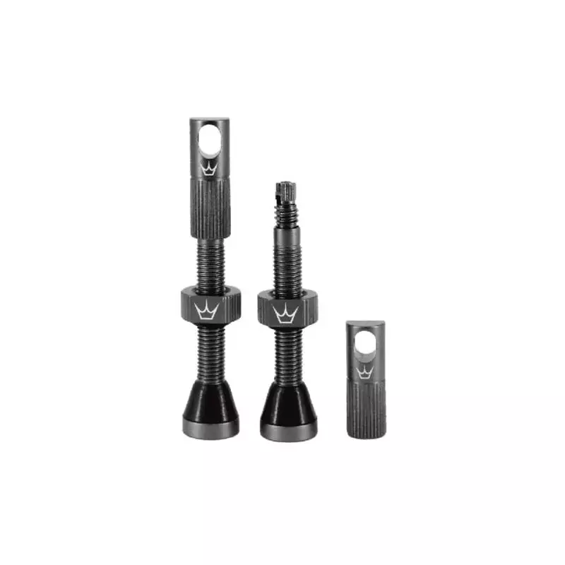PEATY Valves Tubeless Peatys CNC 42mm matte slate (gris)