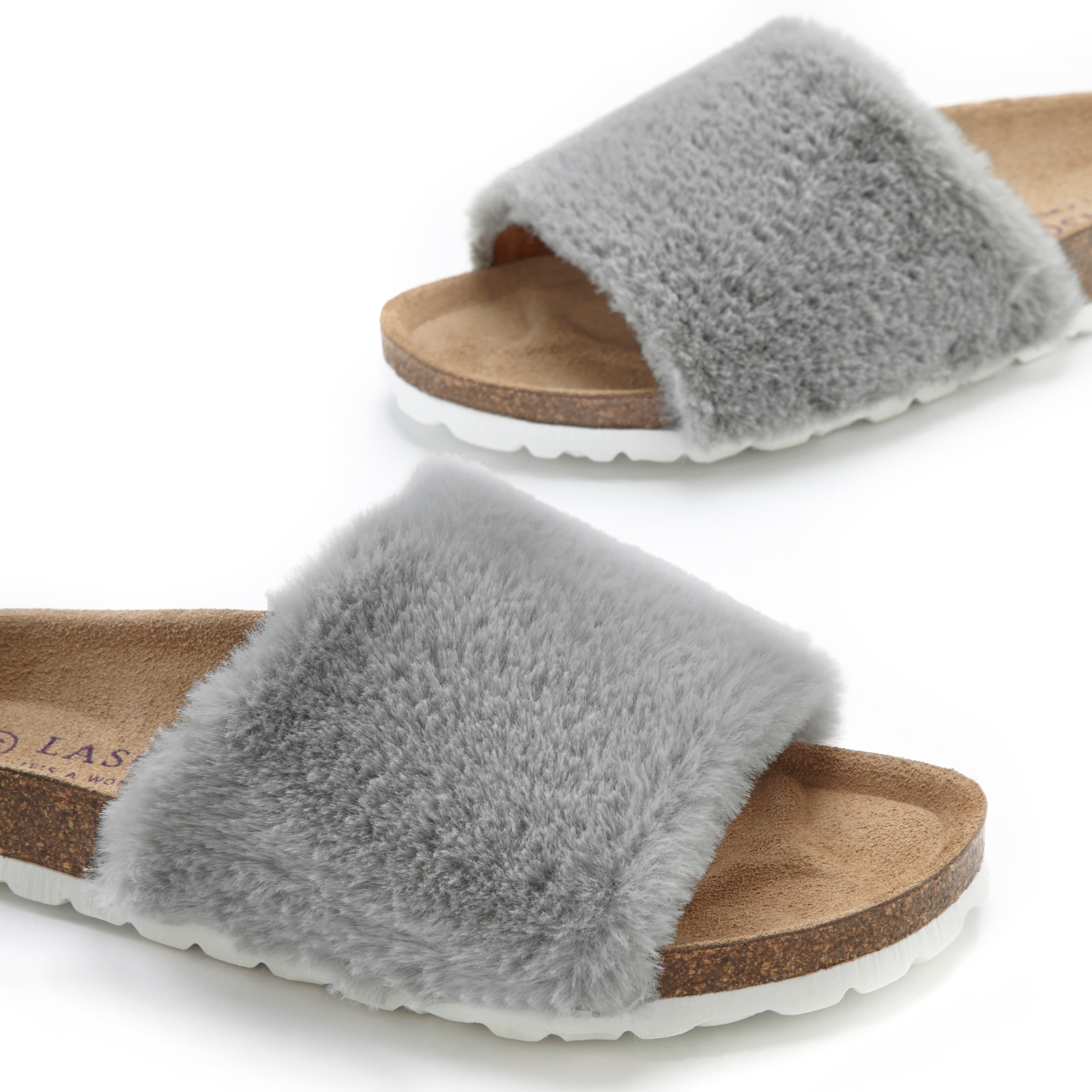 LASCANA Hausschuh »Pantolette,«  Mule, Sandale, offener Schuh, Korkfussbett, Pantoffel