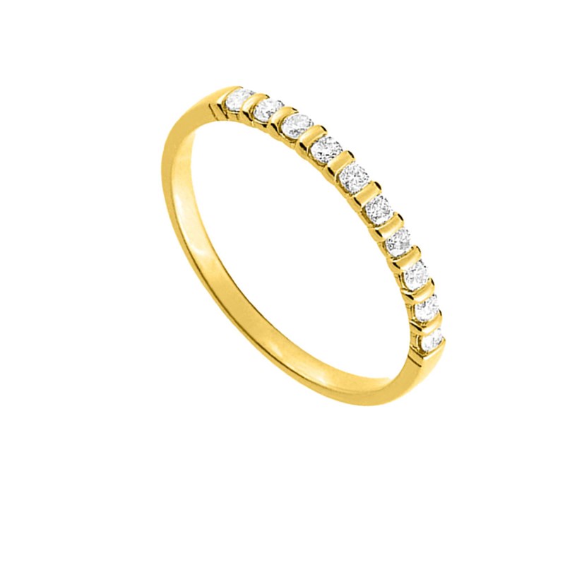 Bague Femme - Or 18 Carats - Diamant 0.20 Carats