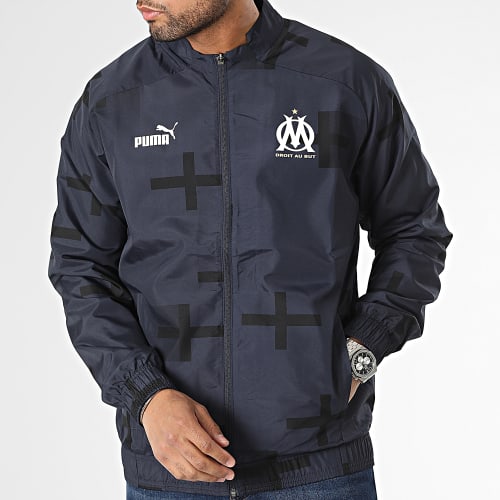 Veste Zippée OM Prematch 769586 Bleu Marine