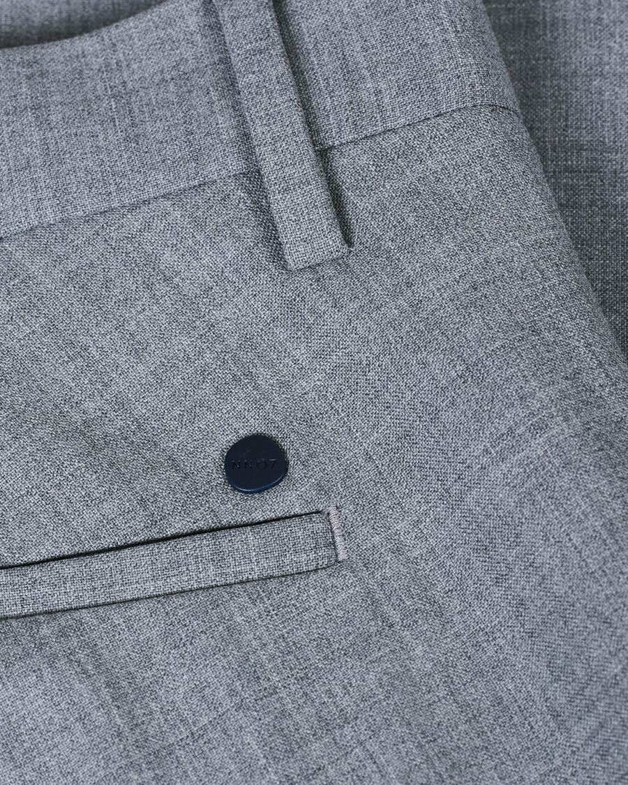 NN07 Theo Wool Trousers Grey Melange