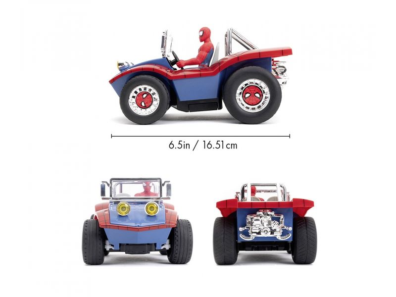 Jada Toys Spider-Man RC Buggy RTR, 1:24 Ferngesteuerter Buggy mit Spiderman Figur