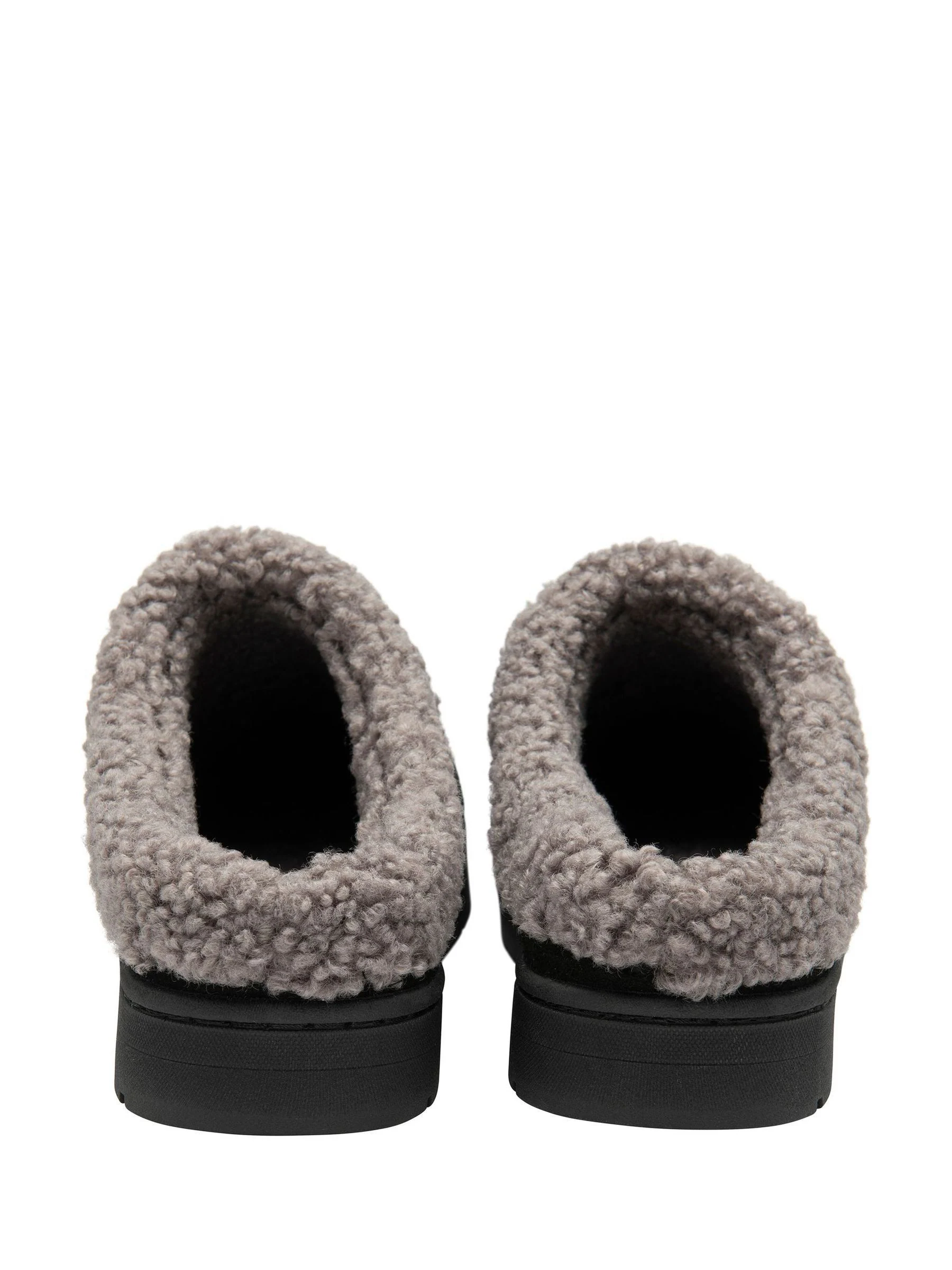 Zwart - Dunlop Suede Mule Slippers