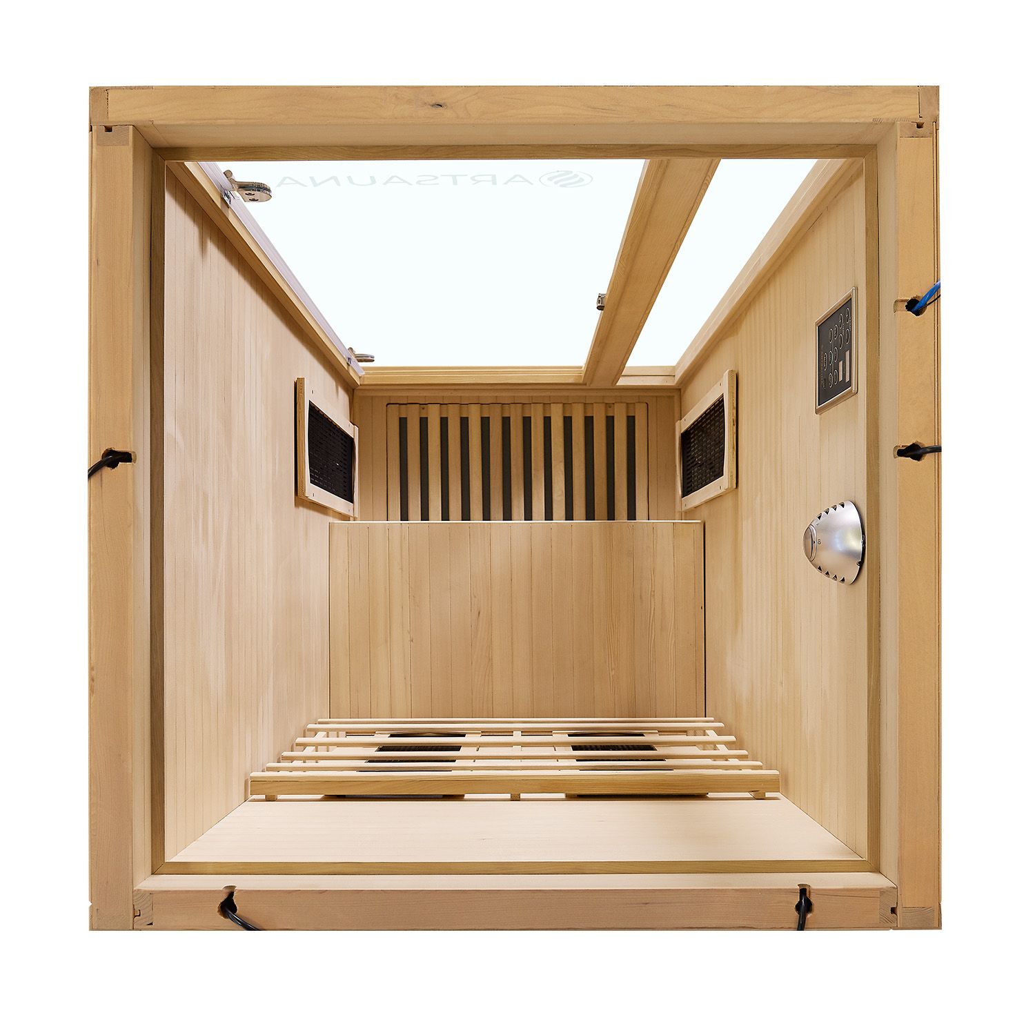 Artsauna Infrarotkabine Nyborg S90V Vollspektrumstrahler & Ambiente LED Beleuchtung – Kabine für 1