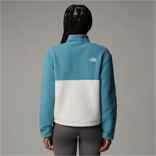 Sweat polaire THE NORTH FACE W YUMIORI 1/4 ZIP ALGAE BLUE/WHITE DUNE/MIDNIGHT PETROL