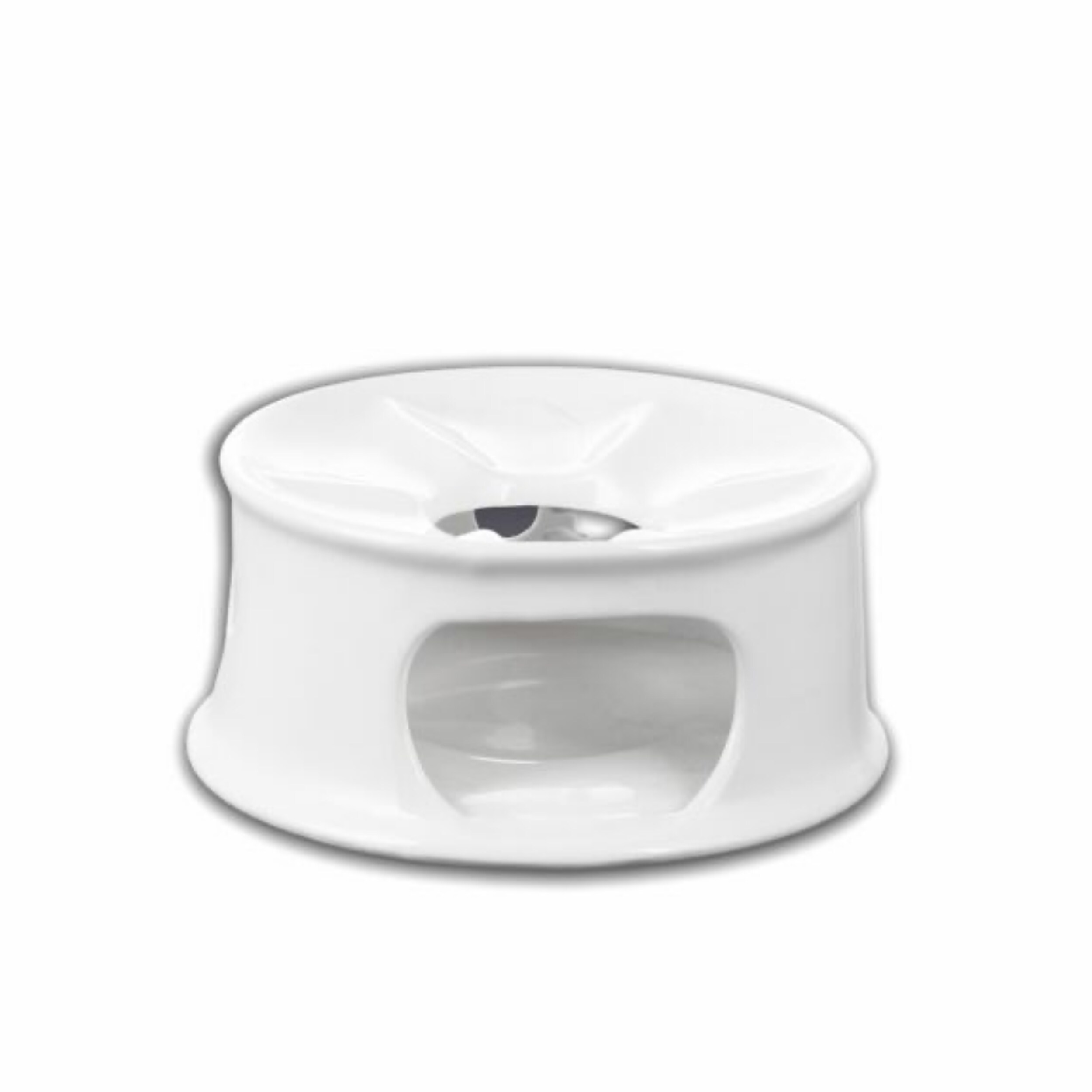 Warmhalteständer aus weißem Porzellan – 13 cm, Feinporzellan, in Geschenkbox