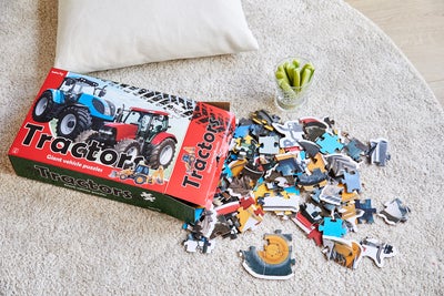Barbo Toys Stor Gulvpuslespill Traktor 3-in-1
