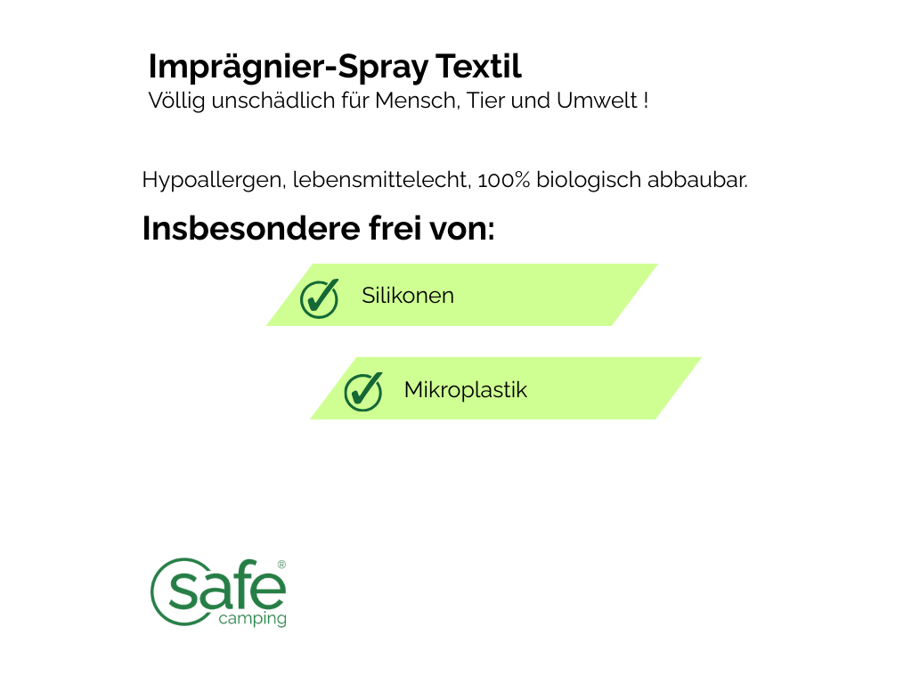 SAFE CAMPING textiel impregneer-Spray - 1 Liter