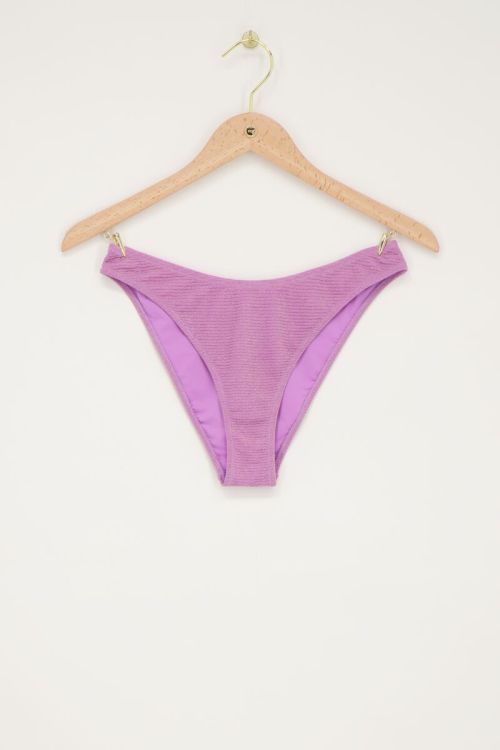Lila bikini broekje met lurex