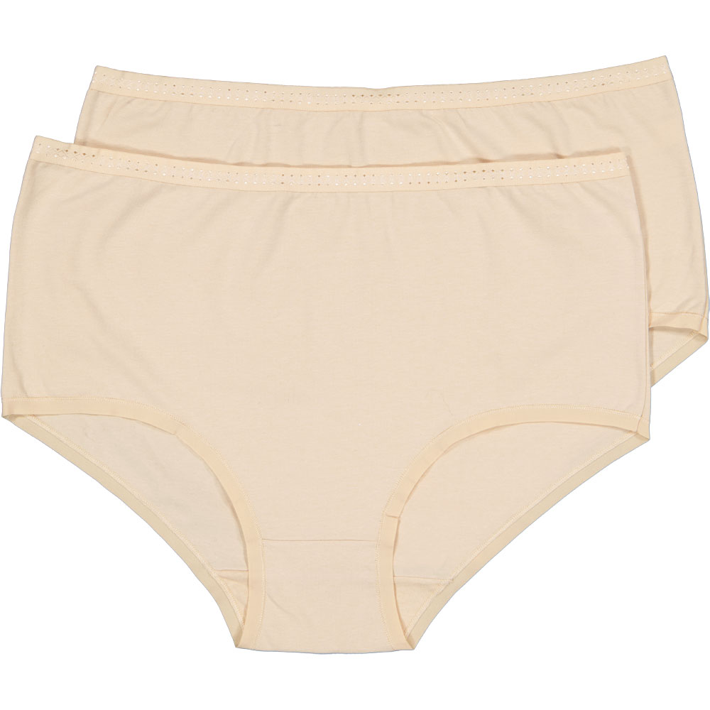 Maxi Dames heupslip Plus Size  2-Pack Beige kopen? Goed en goedkoop