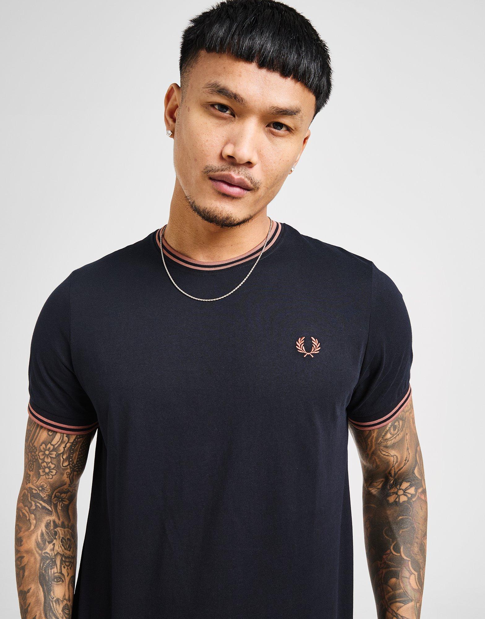 Fred Perry T-Shirt à Manches Courtes Twin Tipped Ringer Homme