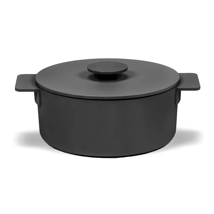Serax - Surface Gusseisentopf mit Deckel, 3 Liter, schwarz