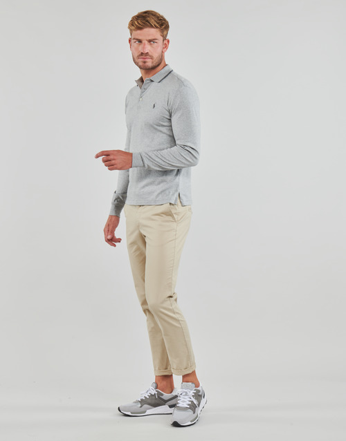 Polo Ralph Lauren - K224SC53C-LSKCSLM1-LONG SLEEVE-POLO SHIRT Gris / Claro / China / Andover / Heather
