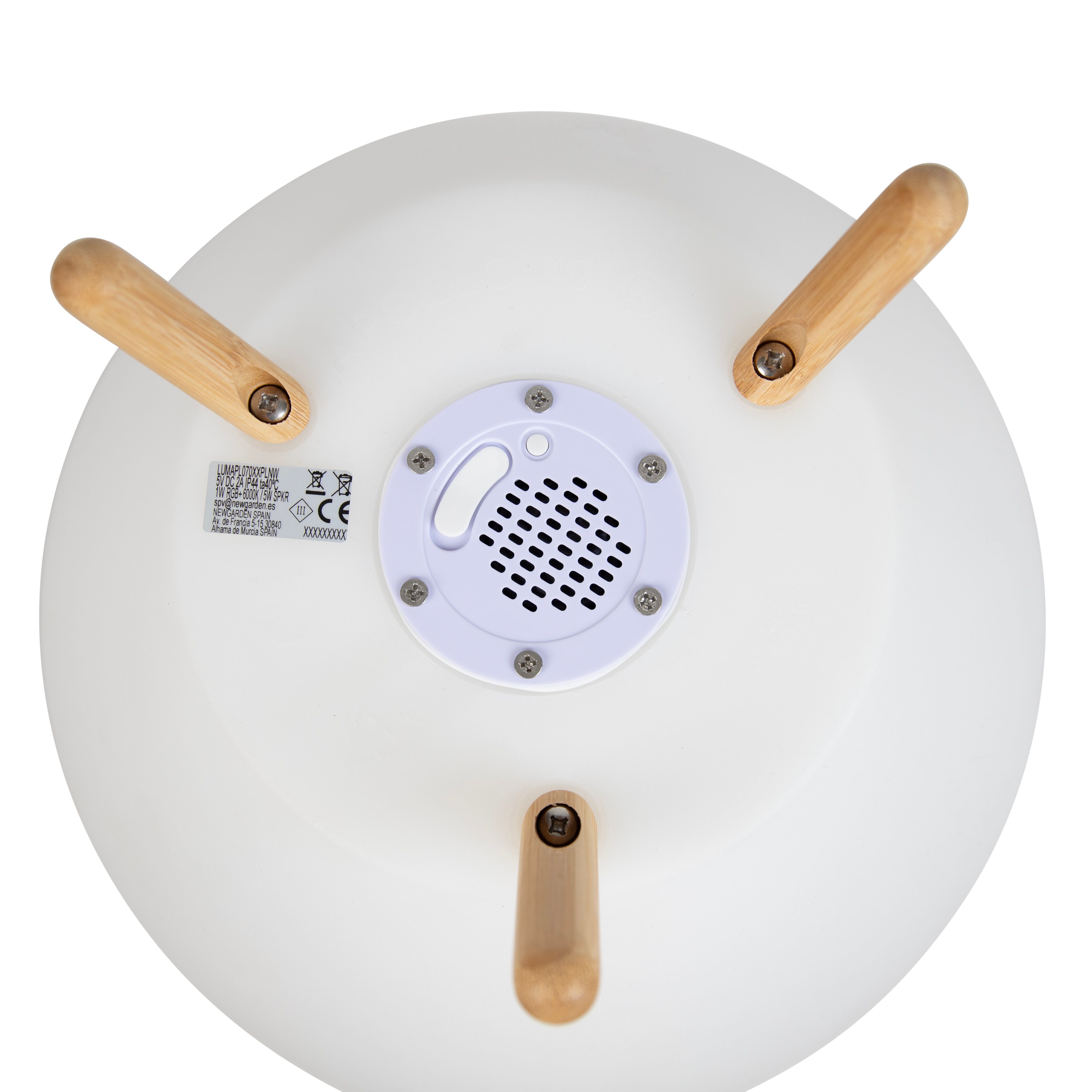 Vloerlamp wit 72,5cm incl. LED en speaker dimbaar RGBW IP44 met afstandsbediening - Apolo